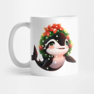 Cute Orca Drawing Mug